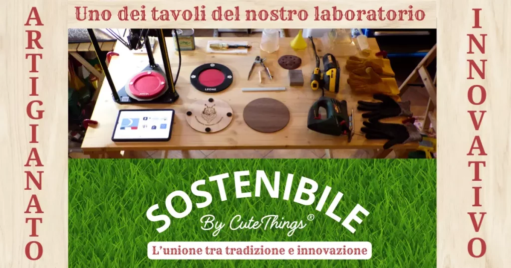 Prodotto sostenibile realizzato in bioplastica vegana e legno FSC® da CuteThings®